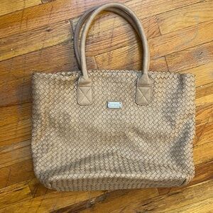 Nine West Chic Tan Woven Tote Bag